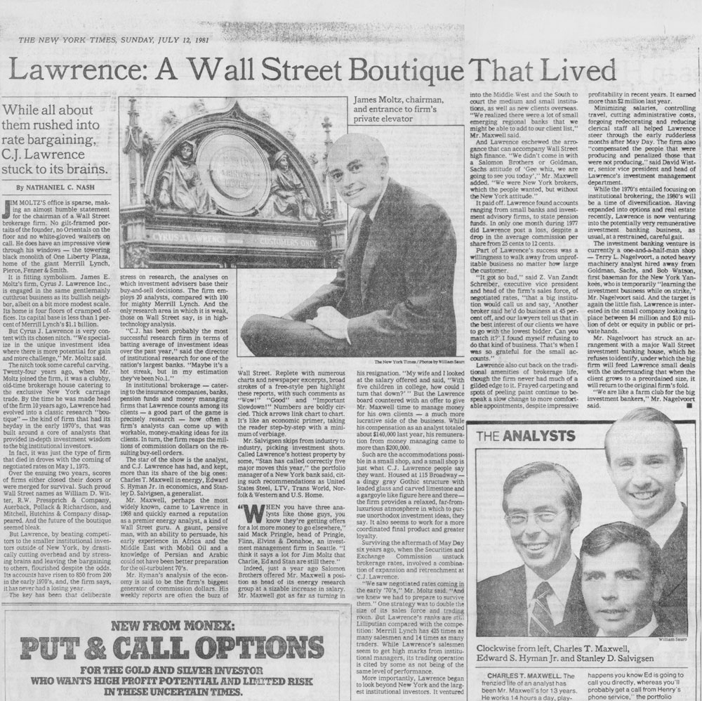 A Wall Street Boutique That Lived